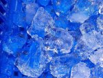Blue ice for summer cooling