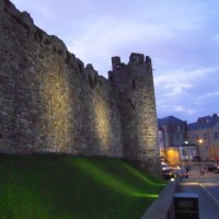 Walled city in Wales