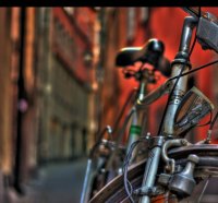 Biking Through Gamla Stan