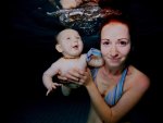 Underwater with mom