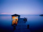Lighted Boathouse.