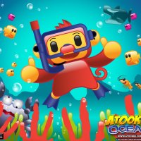 Monkey Snorkeling In the Ocean - Atookee from the game Atookee ocean