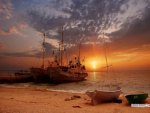 Sunset & Boats.