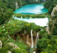 lion faced waterfall