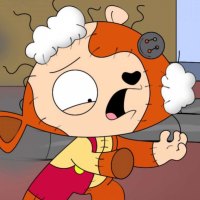 Stewie as a human nd bear