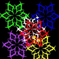 Rainbow Snow Flakes?