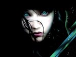 FANTASY FEMALE WITH BLUE GREEN EYES