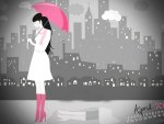 Girl in the rain (City)