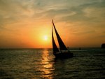 Sailing in morning dusk