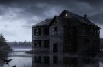Dark Spooky House on the Water