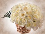 Basket of roses for your birthday