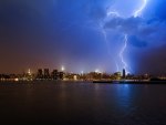 Lightning over New York