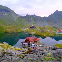 Lake on top of mountain