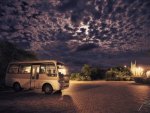 "Curacao...moonlit night...shuttle bus"..