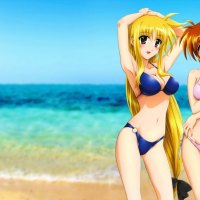 Bikini Fate and Nanoha