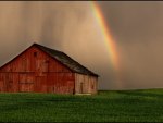 Barn And Rainbow