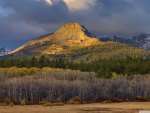 dawn on rocky mountains in montana