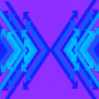 Double Arrow Blue and Purple