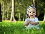 Baby in grass