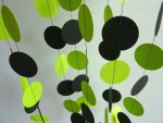 Bright Lime Green and Black Garland