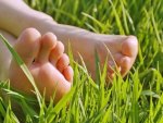 Feet on grass