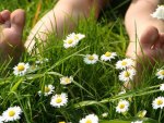 Feet on grass