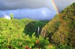 Rainbow over Opaeka Falls