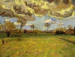 Van Gogh's Landscape Under a Stormy Sky
