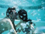 Underwater kiss