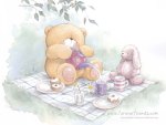 Bear and Bunny on a Picnic