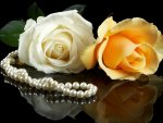 Pearl and roses