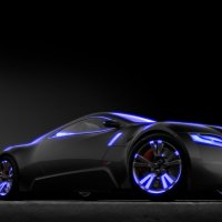 Black Audi With Glow Effect