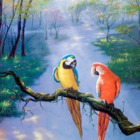Beautiful Color Bird Painting