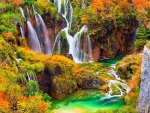 Colorful waterfall