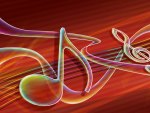 Music notes neon