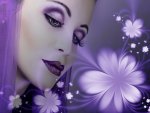 Lady in Purple Abstract
