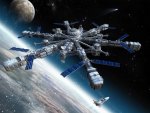 orbiting space station