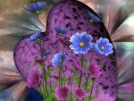 PURPLE FLOWER HEART
