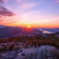 beautiful bright sunset