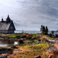 little chapel on a point in the harbor