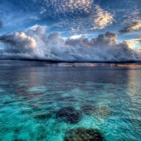 amazing seascape in the maldives