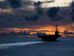 USS George Washington at Dusk