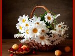 BASKET OF WHITE FLOWERS