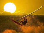 Windsurfing at Sunset