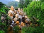 Stone waterfall