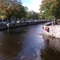 river running through the town