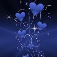 Blue Hearts & Sparkles
