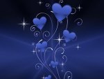 Blue Hearts & Sparkles