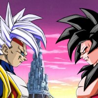 Baby Vegeta vs SSJ4 Goku