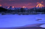 grand tetons on a winter morning